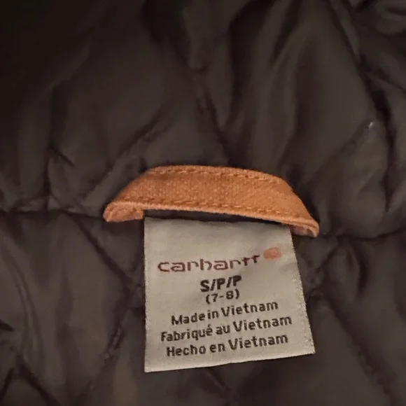 Carhartt Kids' Tan Hooded Puffer Jacket - Picture 2 of 6